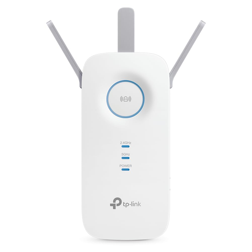 TP-Link AC1750 Universal Dual Band Range Extender, Broadband/Wi-Fi Extender, Wi-Fi Booster/Hotspot with 1 Gigabit Port and 3 External Antennas, Built-in Access Point Mode, 1750Mbps Speed (RE450)