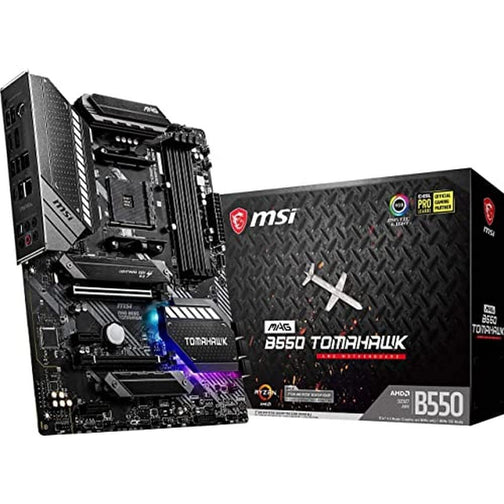 MSI Mag B550 Tomahawk Amd Am4 Ddr4 M.2 USB 3.2 Gen 2 Hdmi Atx Motherboard Amd Ryzen 5000 Series Desktop Processors