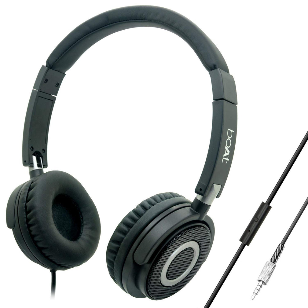 Boat Bass Heads 900 On-Ear Wired Headphone with Mic