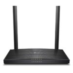 TP-Link XC220-G3V AC1200 Wireless 4 Gigabit Port, 1 VOIP Port, XPON Wireless Fiber Router (Black, Dual Band) with 2 External Dual Band Antennas, Easy Remote Management